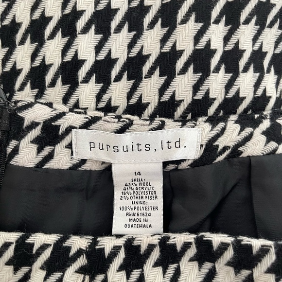 Pursuits Ltd Houndstooth Skirt - Picture 3 of 4